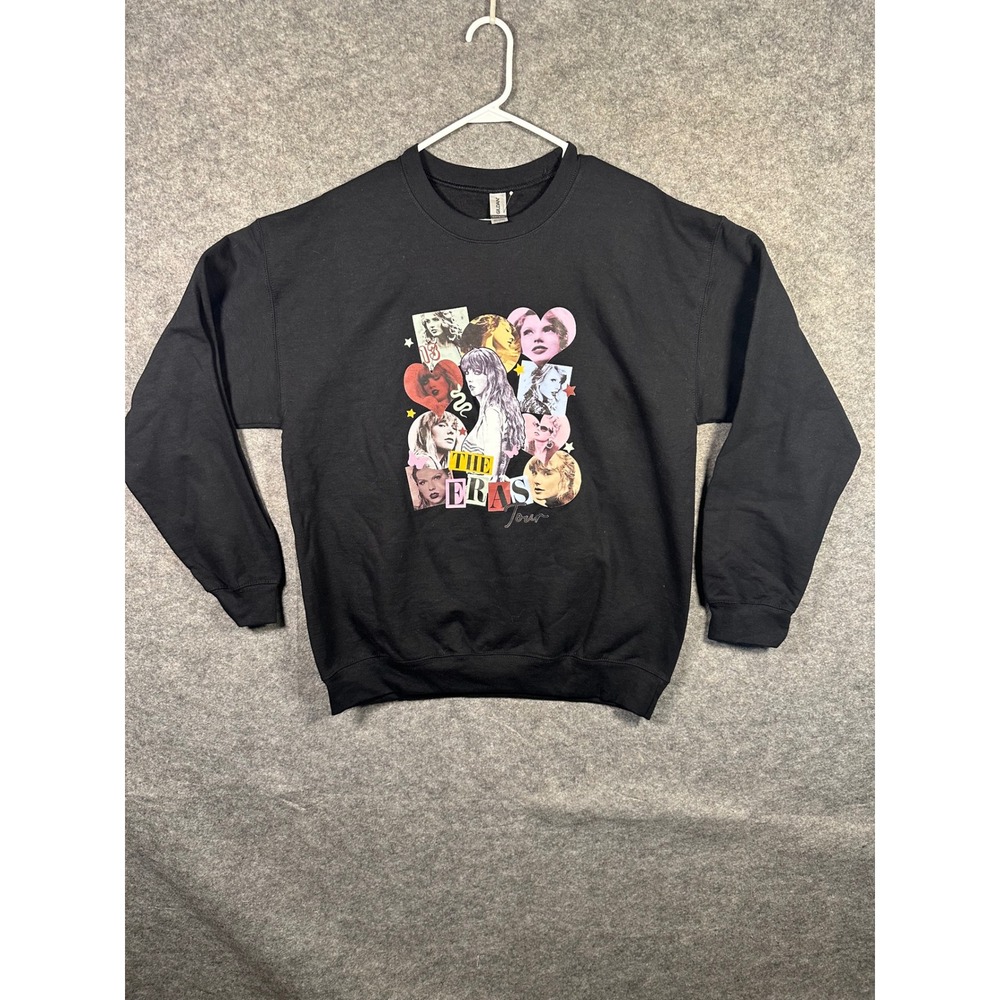 The Eras Tour Taylor Swift Sweatshirt Gildan Heavy‎ Blend Black Large